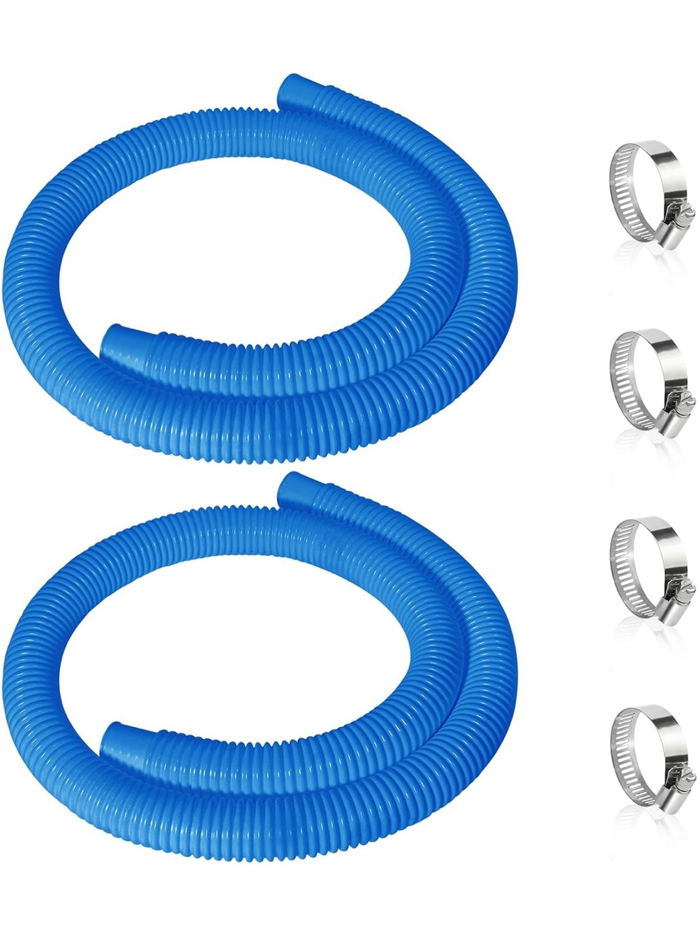 New 2 Pcs 1.25" Pool Hose, 59" Long Accessory Pool Pump Replacement Hoses